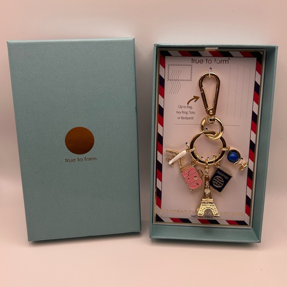 True to Form Accessories - *New* True to Form Traveling and Eiffel Tower Handbag Charm and Key Ring